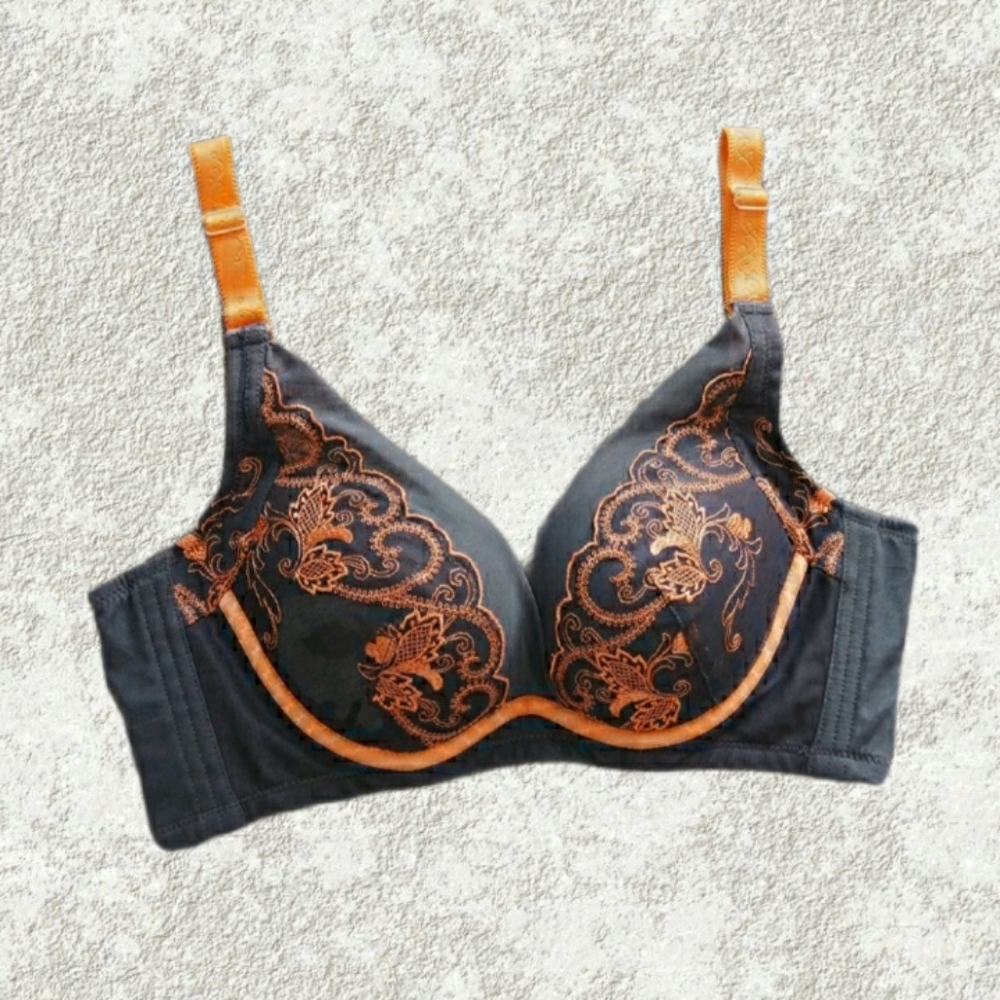 Bras 32B 34B 36B Available NWT Gray & Orange